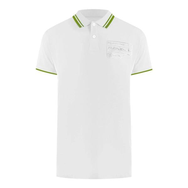 Plein Sport Performance Logo Stretch White Polo Shirt