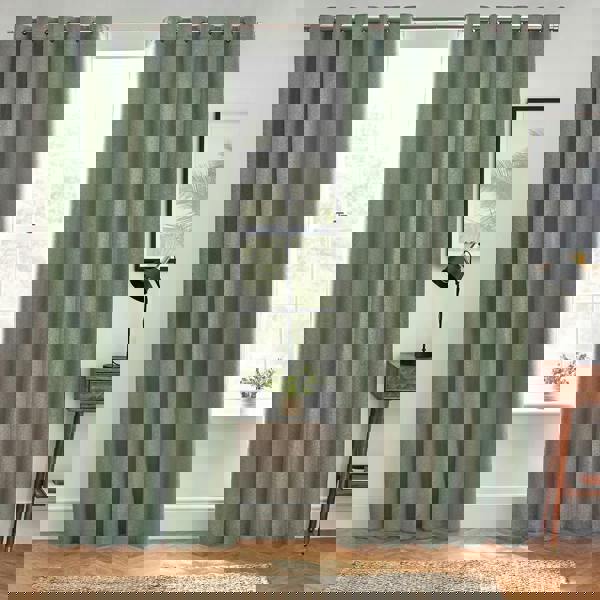 Furn Dawn Eyelet Curtains - Eucalyptus