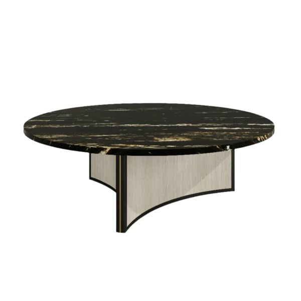 Trésor Luxury Round Natural Stone Top Coffee Table - C