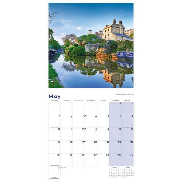 Canals & Waterways Calendar 2027, Wall Calendars, Month To View, Travel, Gift