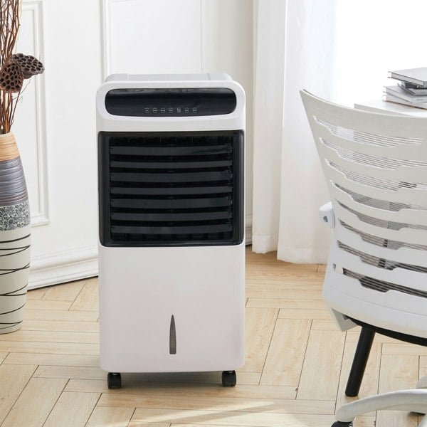 2 in 1 White Air Cooler and Heater with LED Display and Remote control Portable Air Conditioners Living and Home