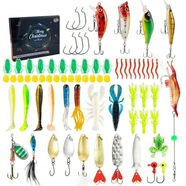 Leaper 24-piece Christmas Countdown Fishing Set