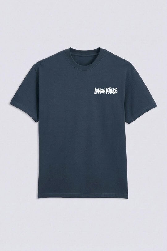 London Attitude Oversized Heavyweight City Graffiti Graphic T-Shirt