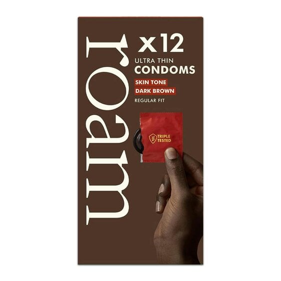 Roam Dark Brown Skin Tone Condoms - Ultra Thin Regular Fit - 48 Pack (4 x 12)