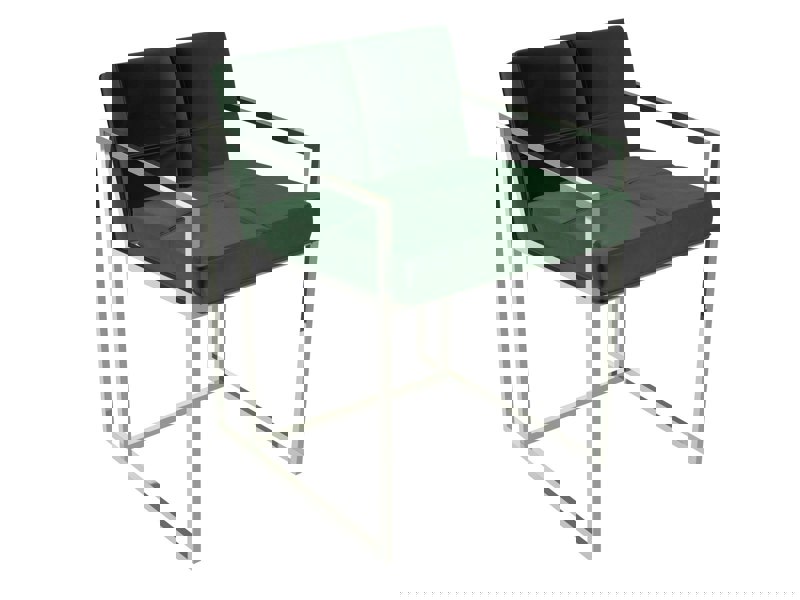 Deep Green Velvet Dining Chair by Gillmore