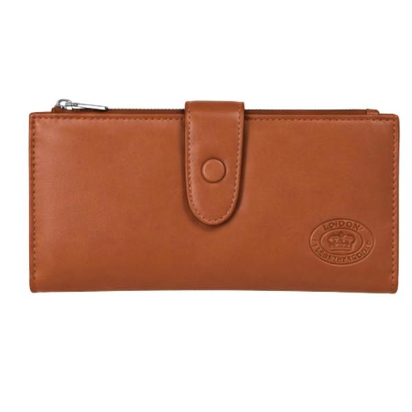 London Leathergoods Genuine Cow Nappa Leather RFID Long Purse