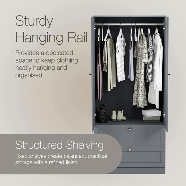 Vida Designs Altino 2 Door 2 Drawer Wardrobe