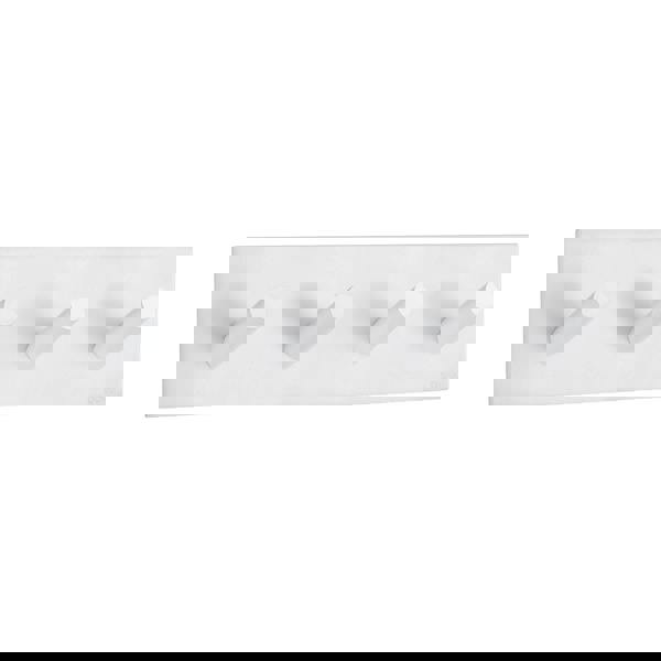 White stainless steel quadruple towel hook