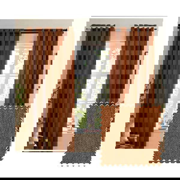 Furn Chenille Blackout Curtains - Rust