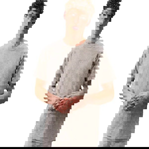 Calvin Klein Cotton Crew T-Shirt Grey Heather