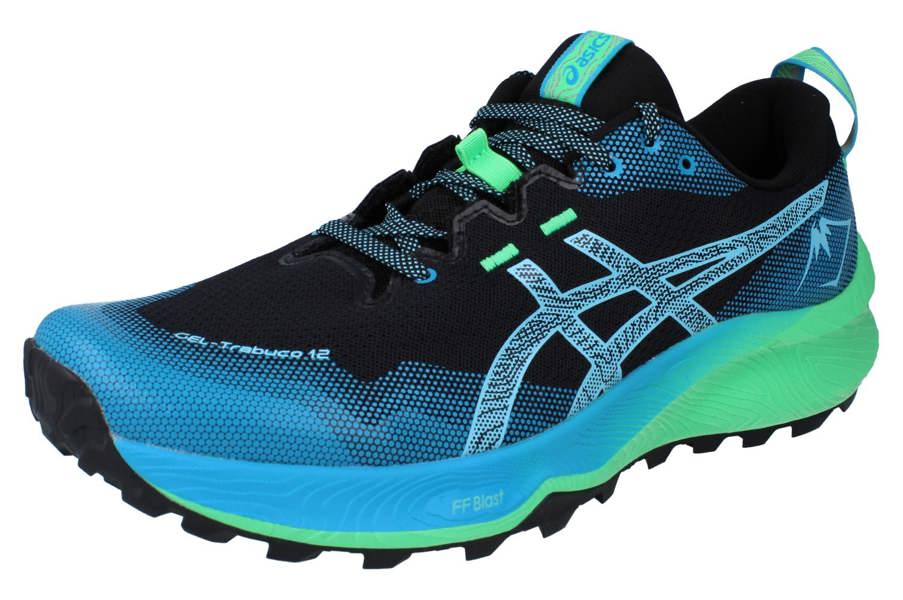 Asics Gel-Trabuco 12 Mens Running Trainers 1011B799 Shoes  002 - Black Bright Cyan 002 - Photo 0