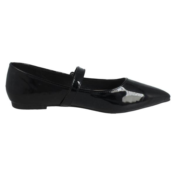 Savannah Ladies Savannah Pointed Toe Buckle Fastening Flat Smart Shoes F80586
