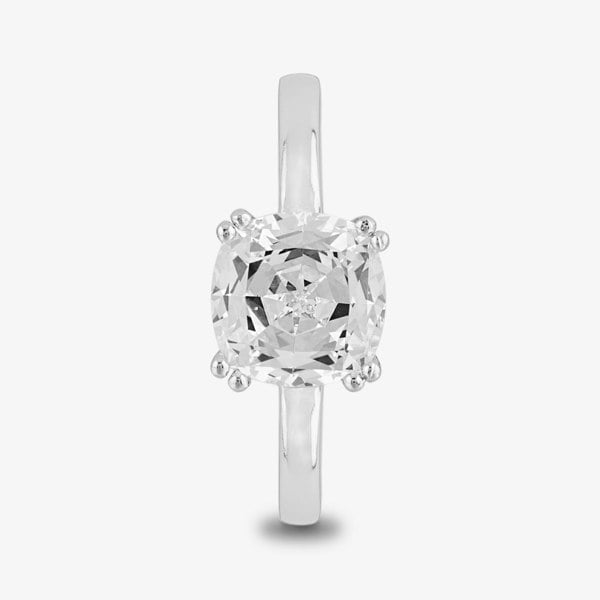 Starbright Silver 8mm Cushion-Cut Cubic Zirconia Ring E3858R(8X8M) 3A