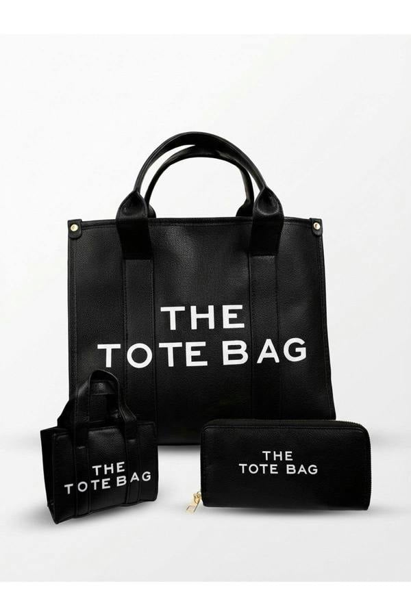 Sophia Tote Bag Set - Black