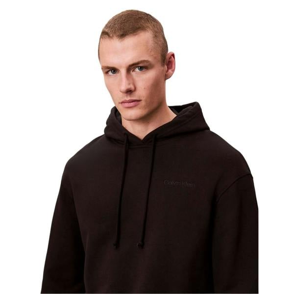 Calvin Klein Mens Logo Regular Sweatshirt - Black - 