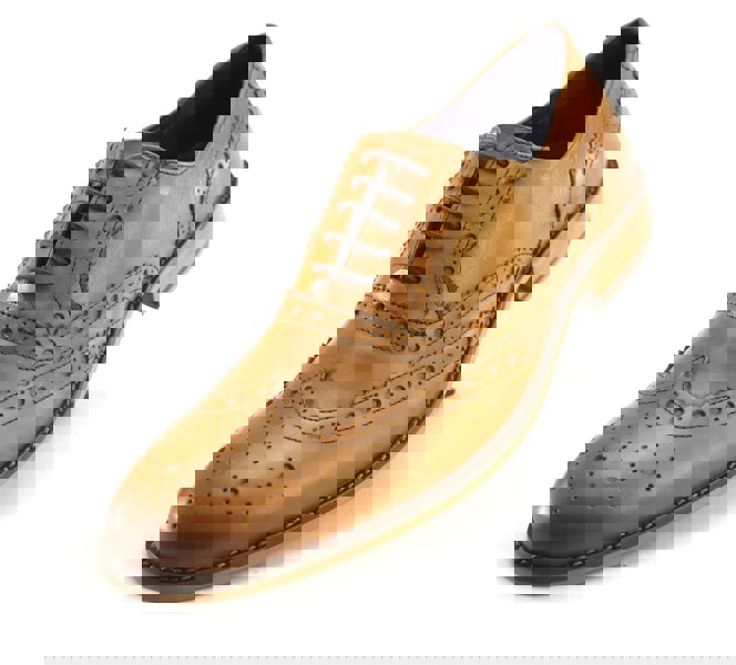 Frank James Redford Mens Leather Lace Up Wingtip Formal Gatsby Evening Brogue Shoes