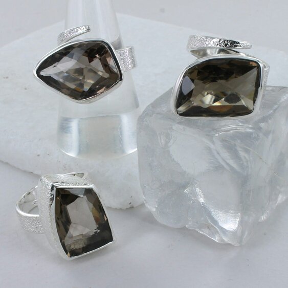 Reeves & Reeves Exclusive Cocktail Rings - Smokey Quartz - Smokey Quartz