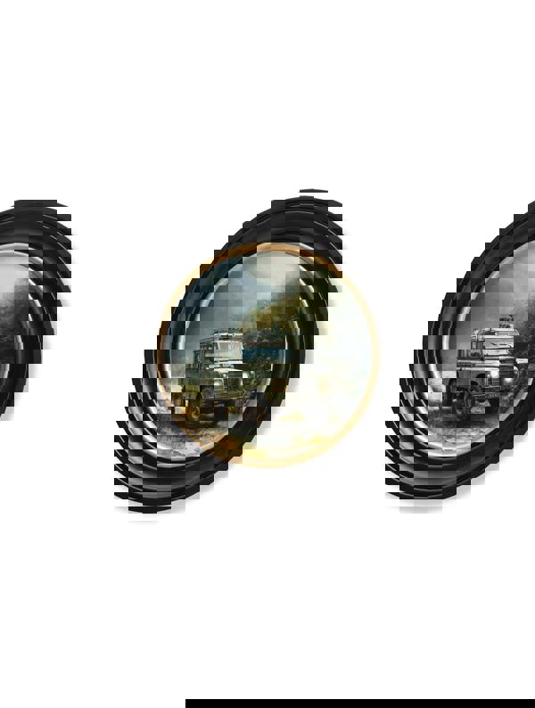 Exceptional Art Country Track Defender Green - Oxford Round Frame