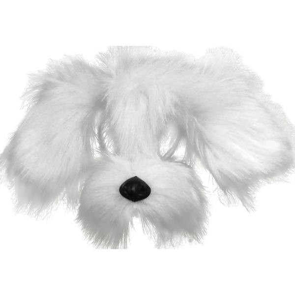 Bristol Novelty Unisex Adults Shaggy Dog Mask On Headband With Sound - White - 