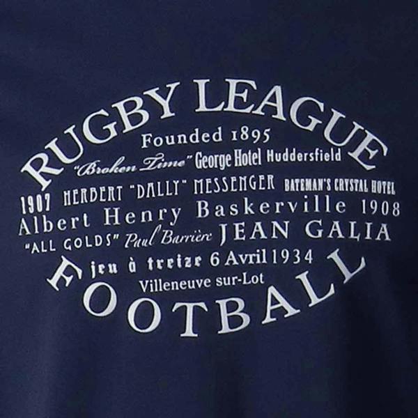Rugby League World T-Shirt Vintage Navy Print