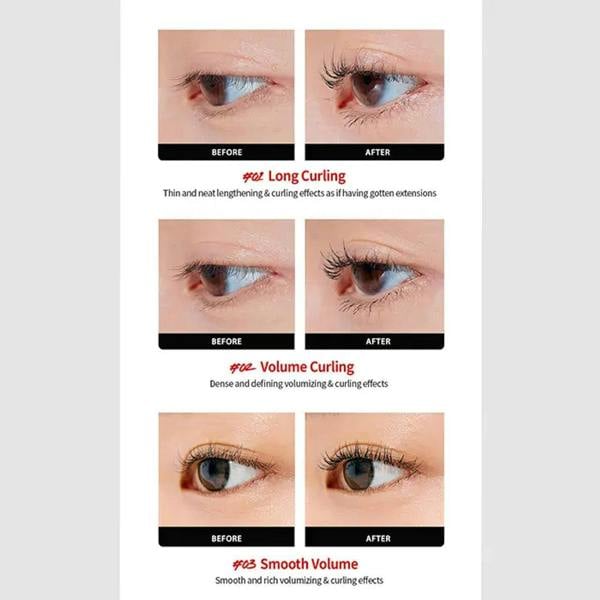 Slim-curved brush of CLIO Kill Lash Mascara – Precise application for clump-free, individual lash definition at Atelier De Glow UK.