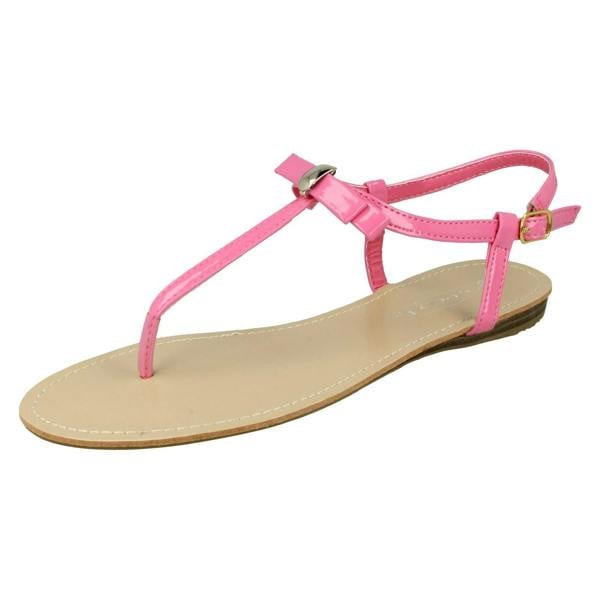 Spot On Ladies Spot On Open Toe Sandals