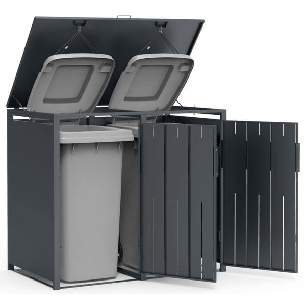Phoenix Safe Phoenix GB2200AW Outdoor Double Wheelie Bin Store for 2 x 240L Bins in Oak Effect