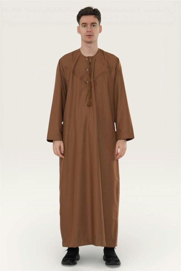 Infinity Leather Men's Eid Moroccan Jubba Robe Djellaba Ramadan Eid Thobe - HM11