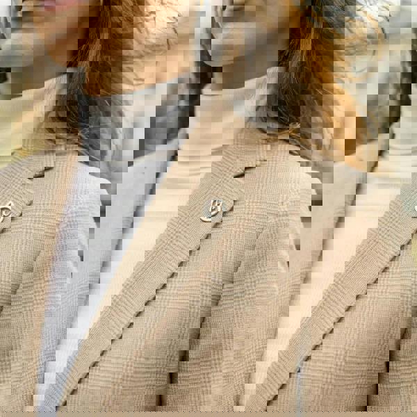 TruClothing TPW-54 - Women's Cream 3 Piece Prince of Wales Check Suit