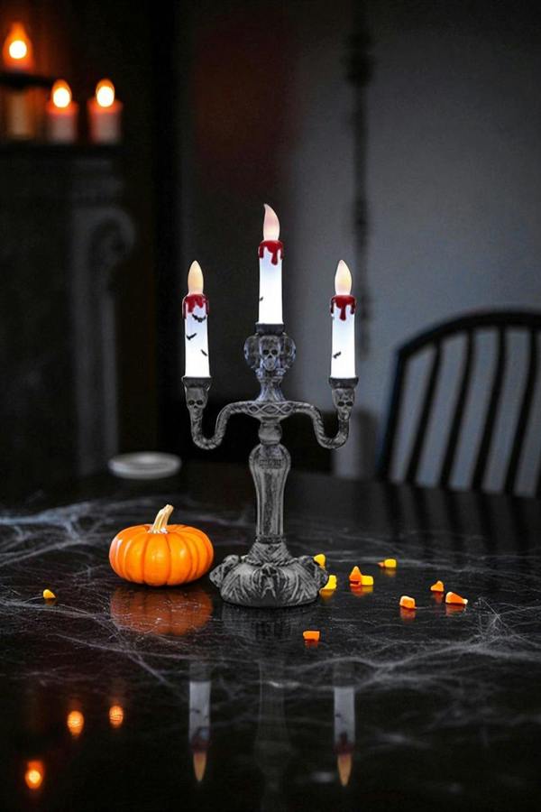 Garden Greatness Halloween Light Up Triple Candle Stick