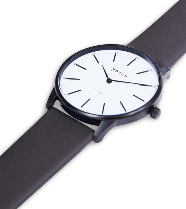 Votch Black & Steel Grey Watch | Solar Classic