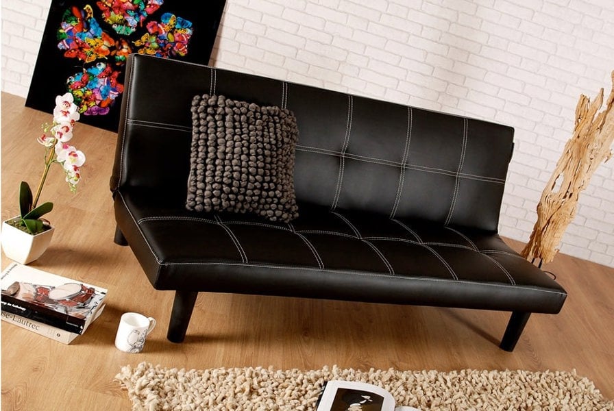 Comfy Living Spencer Sofa Bed: Sleek and Comfortable Design in Faux Leather