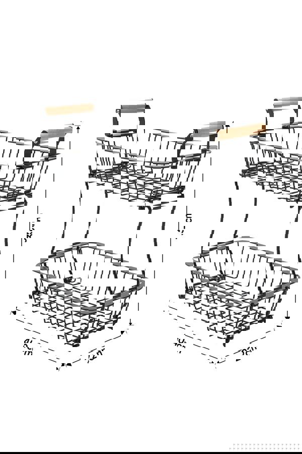 Living and Home 2 Tier Wire Detachable Fruit Vegetable Basket Widely Used Storage Rack Organizer Bathroom Kitchen