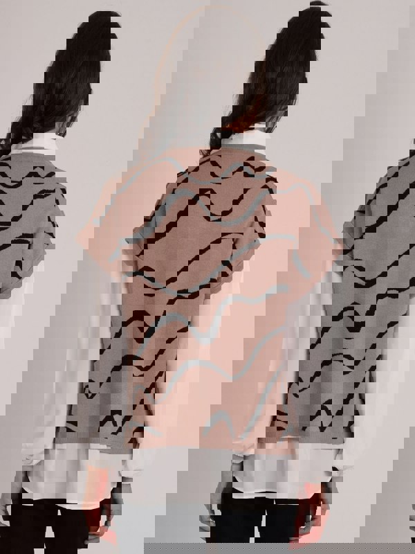 VIZ-A-VIZ Squiggle Mock Shirt Jumper