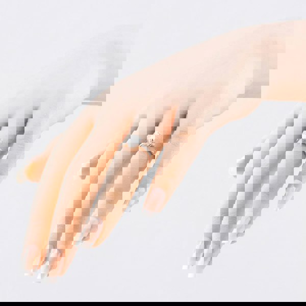 T. H. Baker 9ct White Gold Opal & 0.10ct Diamond Pear Cluster Ring DR1606WOP