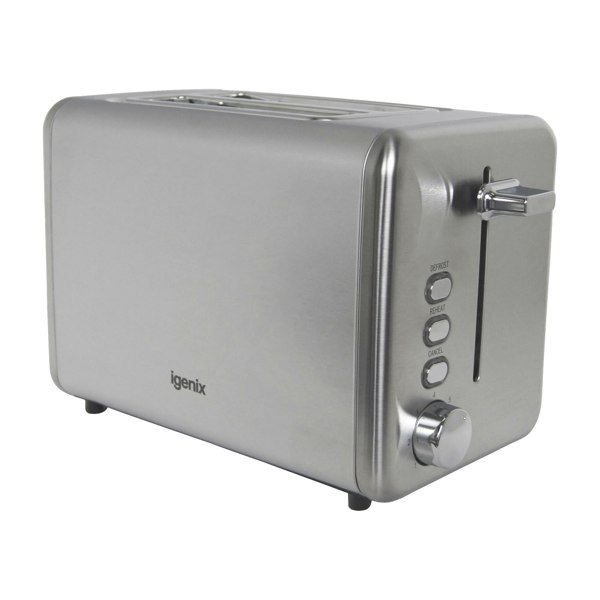 igenix 2 Slice Toaster, Stainless Steel