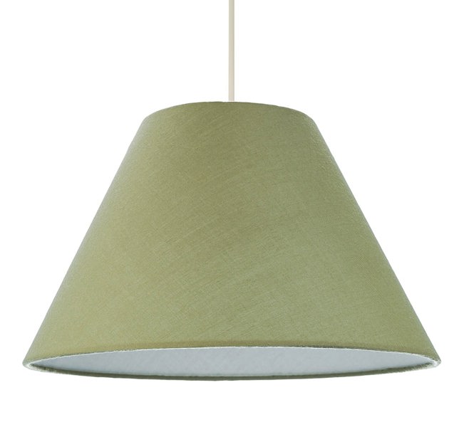 12" Olive Green Cotton Coolie Lampshade Suitable for Table Lamp or Pendant Image 6