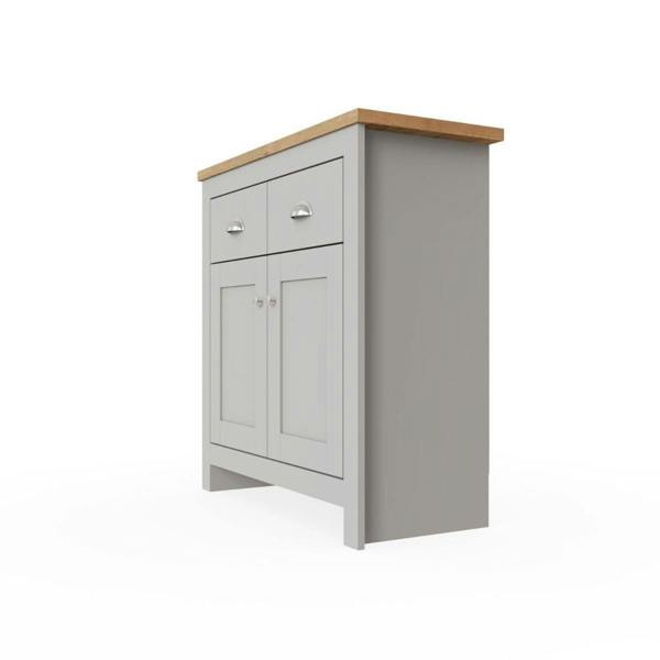 Timber Art Design Lisbon Compact 2 Door 2 Drawer Sideboard Storage Cabinet Cupboard