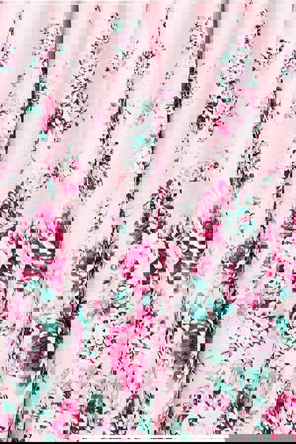 Bardot Floral Print A-Line Scuba Foam Midi Dress - Blush DR4228