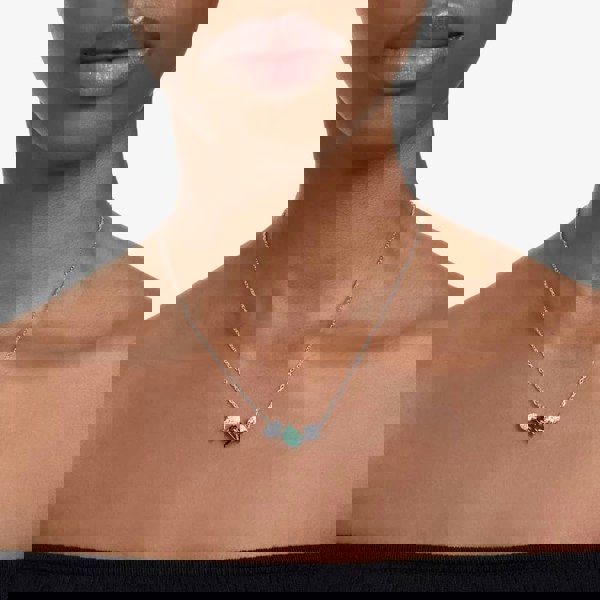 Swarovski Mesmera Green Mixed Cuts Rhodium Plated Necklace 5668278