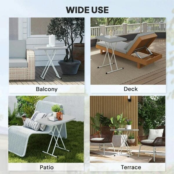 Minimal Folding Outdoor Table - Grey/White