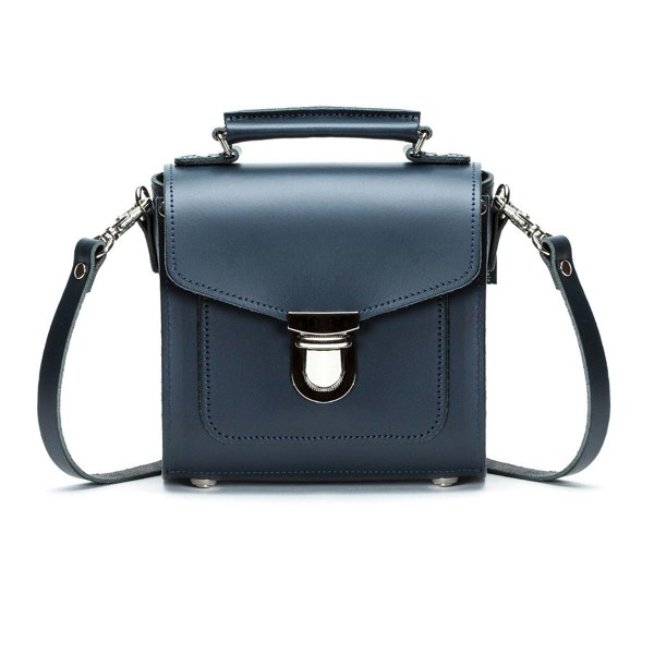 Navy Leather Sugarcube - Sugarcube - Zatchels