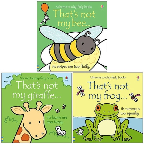 Usborne Thats Not My 3 Books Collection Set By Fiona Watt (Bee, Giraffe, Frog)