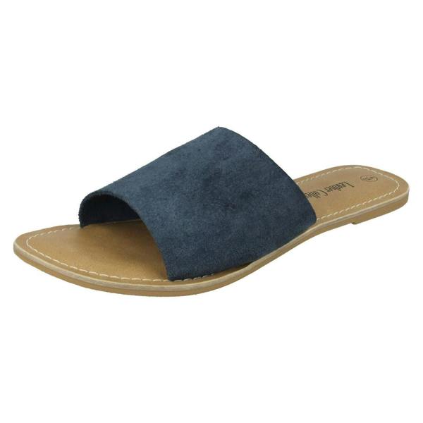 Leather Collection Ladies Leather Collection Flat Mule Sandals