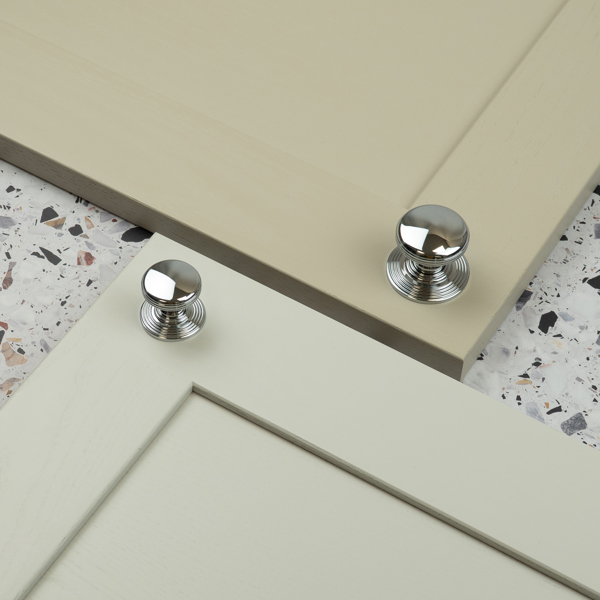 Handle & Home Polished Chrome Layered Round Cabinet Knobs