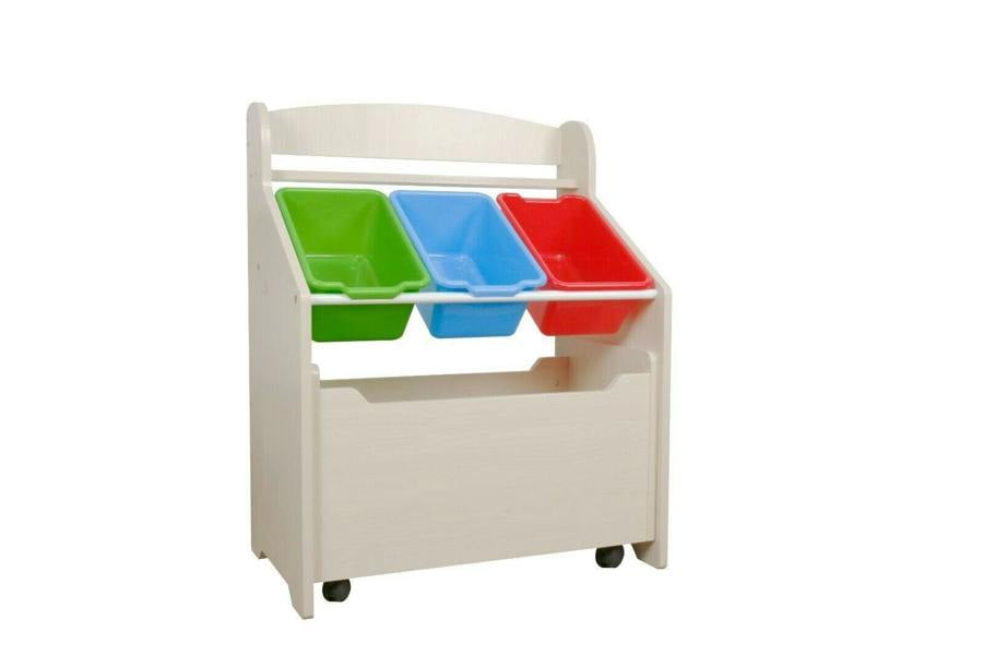 HYGRAD BUILT TO SURVIVE HYGRAD® Wooden Toy Box Storage Unit Childrens Kids Chest Bookshelf Toy Organizer