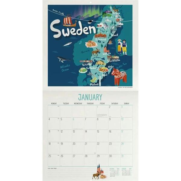 Let's Travel The World Calendar 2027, Wall Calendars, Month To View, Travel, Gift