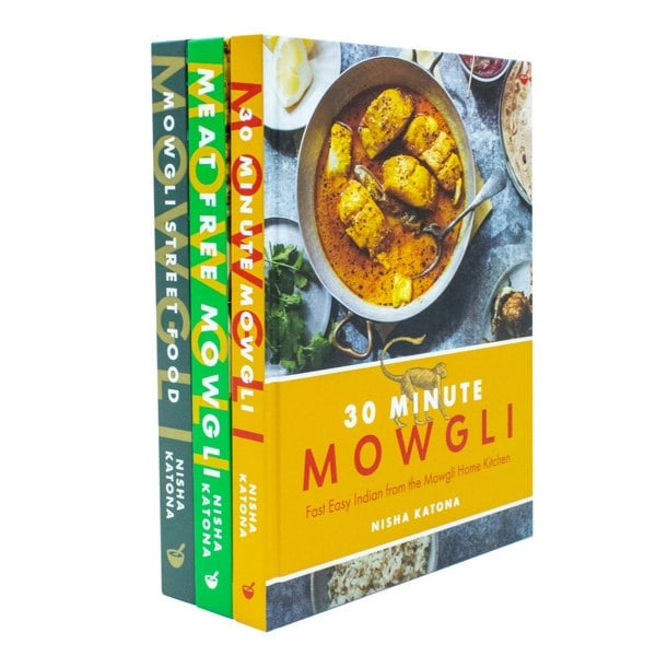 Nisha Katona Mowgli Cookbooks 3 Books Set 30 Minute Mowgli, Mowgli Street Food, Meat Free Mowgli