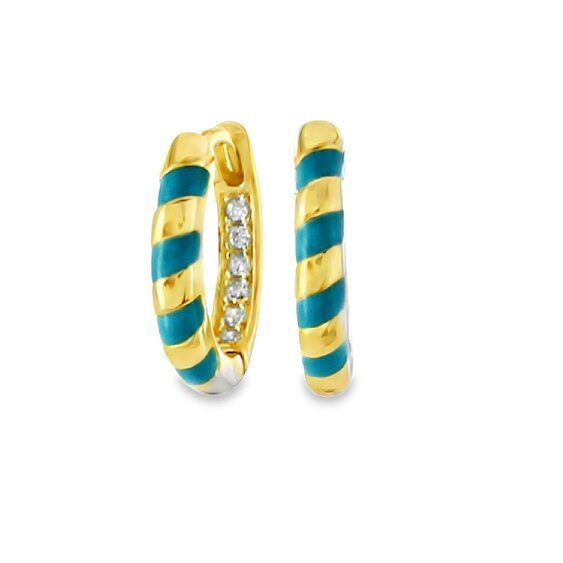 Reeves & Reeves Turquoise and Gold Striped Huggies