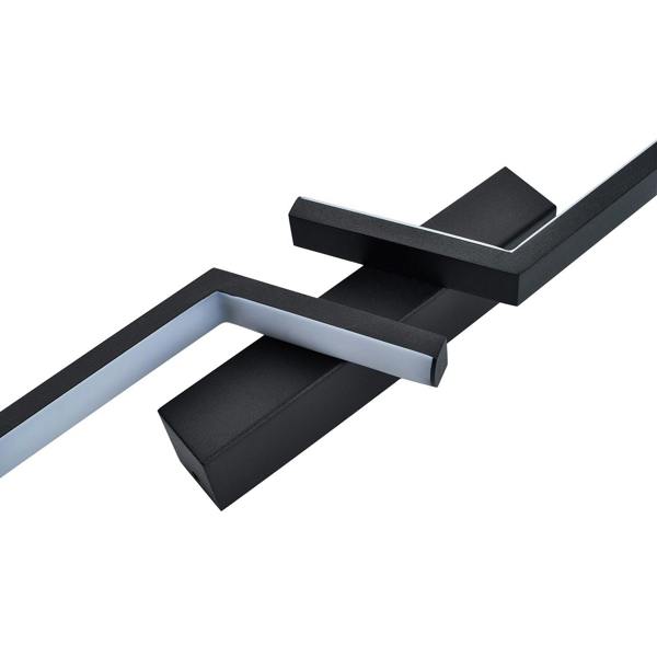 Sleek Double Stick LED Feature Wall Light Fitting in Matte Sand Black Image 4